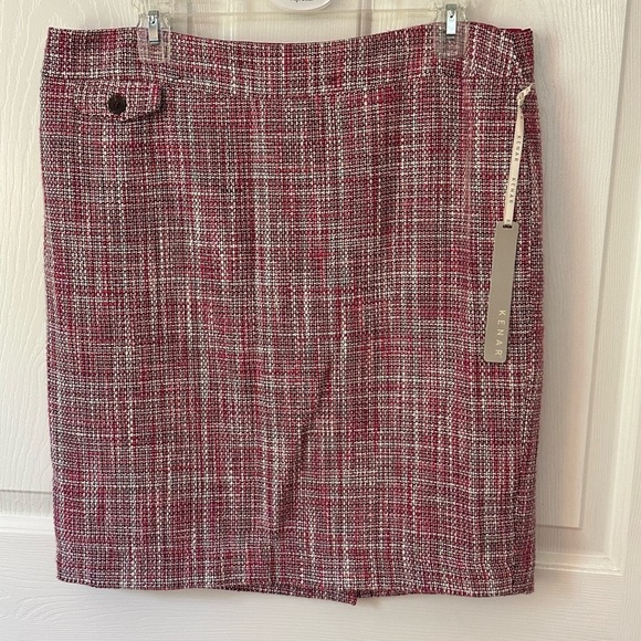 Kenar Dresses & Skirts - Kenar Red and White Tweed Skirt